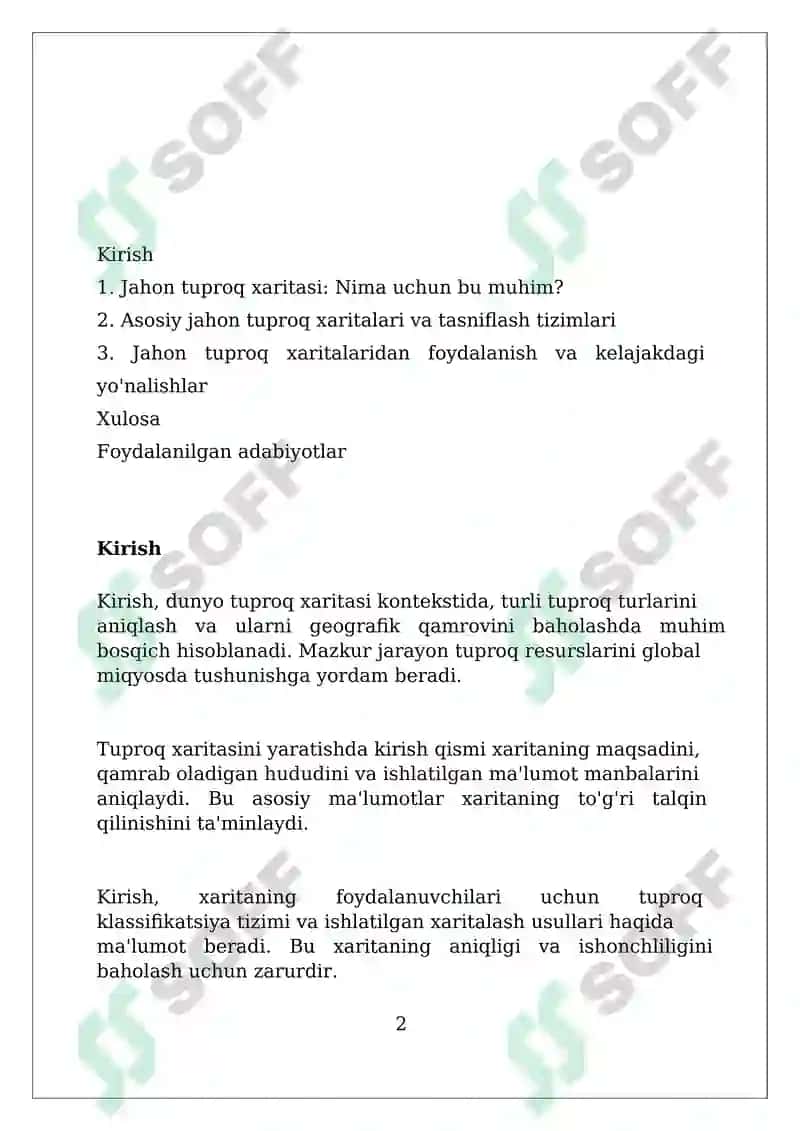 Dunyoning tuproq xaritasi 2