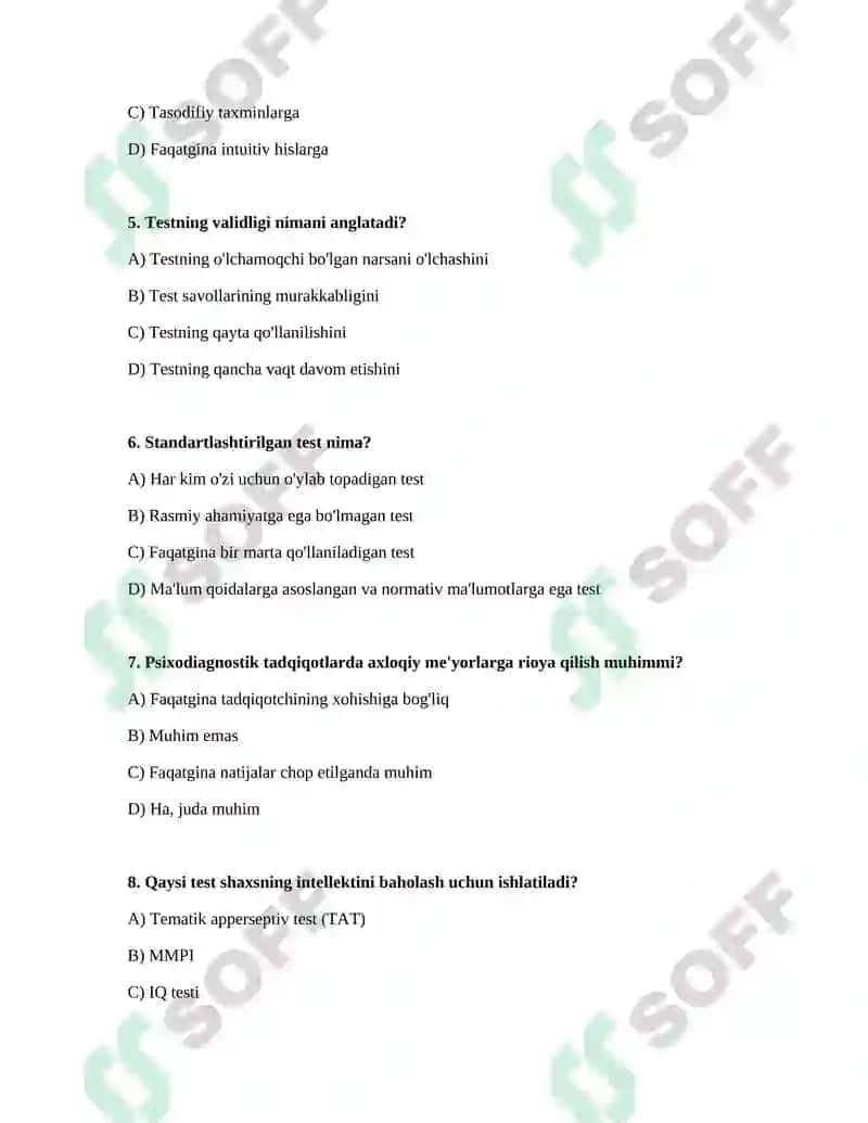 Psixodiagnostika fan sifatida 2