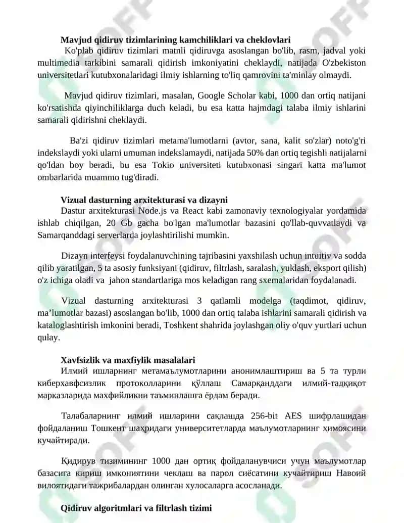 Talabalarning ilmiy ishlarini samarali izlash va ro'yhatga olish uchun vizual dastur yaratish 2