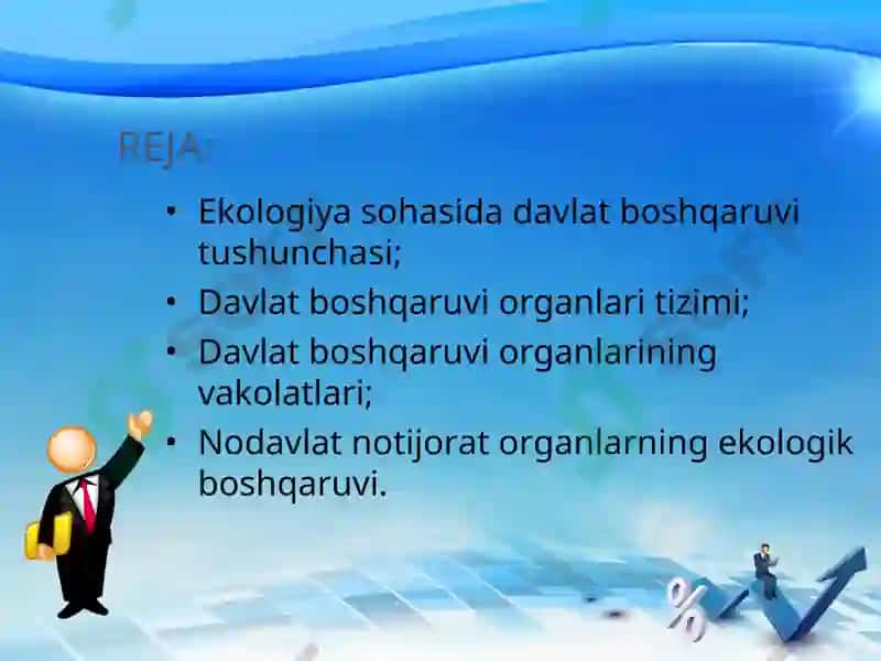 Ekologiya sohasidagi davlat boshqaruvi uning prinsiplari, shakl va funksiyalari 2