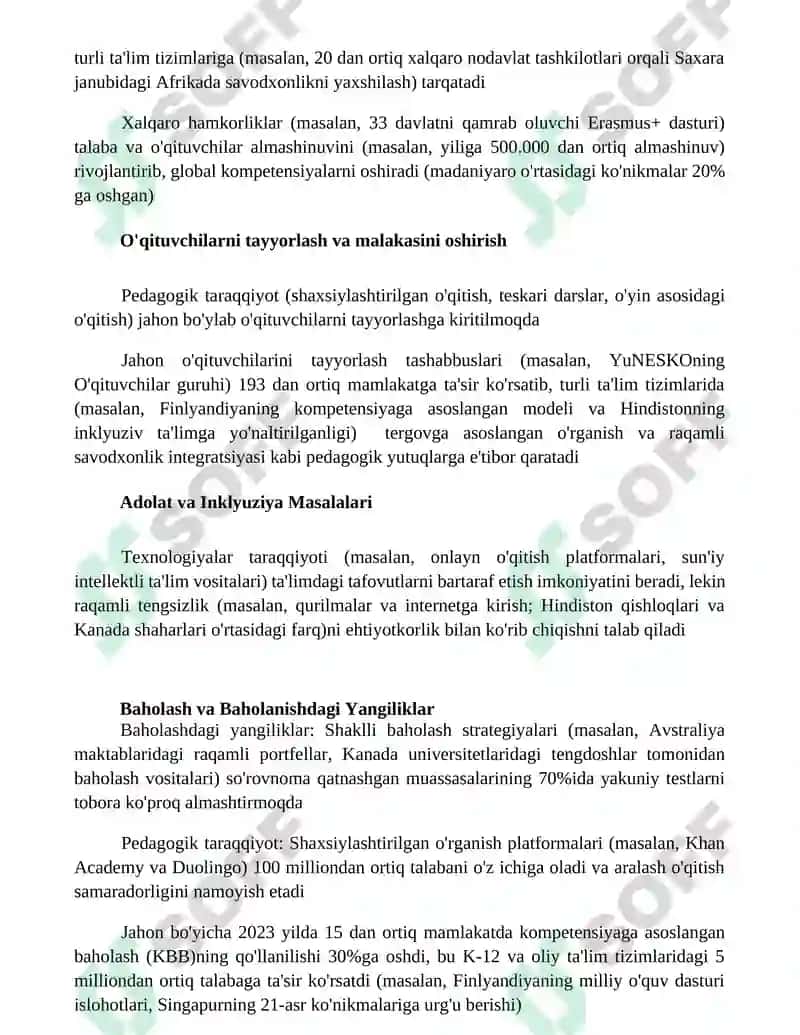 Pedagogika va Jahon ta'lim tizimlari 2