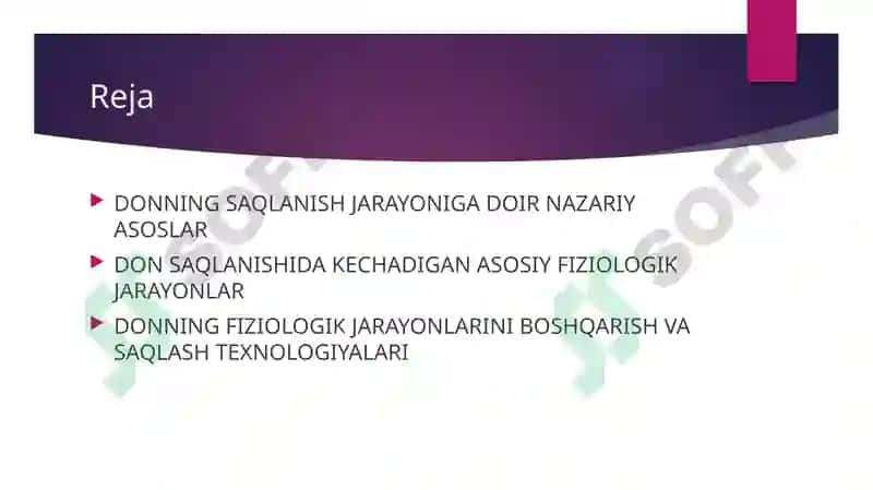 Donni saqlashda kechadigan fiziologik jarayonlar 2
