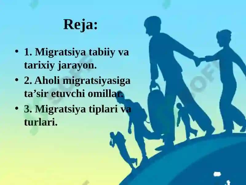 Aholining mexanik (migratsiya) harakati 2
