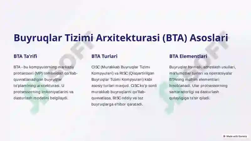Kompyuter Arxitekturasi: Buyruqlar Tizimi va Xotira Tashkiloti 2
