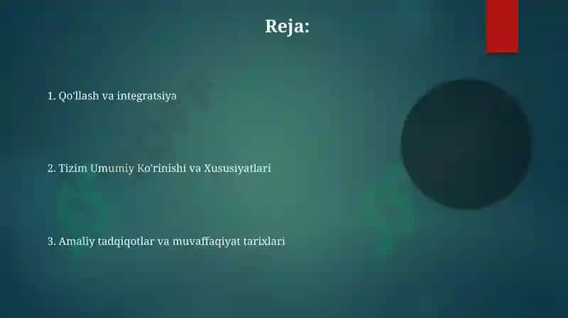 Informatika va axborot texnologiyalari fanlari o'quv jarayonini rejalashtirish tizimi 2