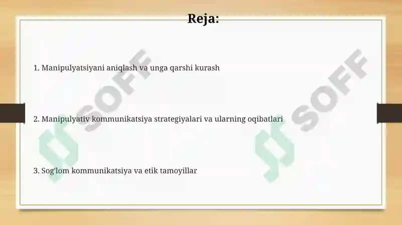 Manipulyatsiya: Ta'riflar, Shakllar va Psixologik Asoslar 2