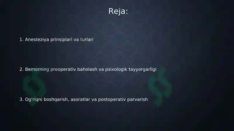 Anesteziya asoslari 2