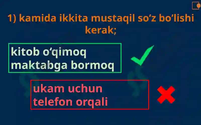 Sintaksis(So‘z birikmasi va so‘z qo‘shilmasi) 2
