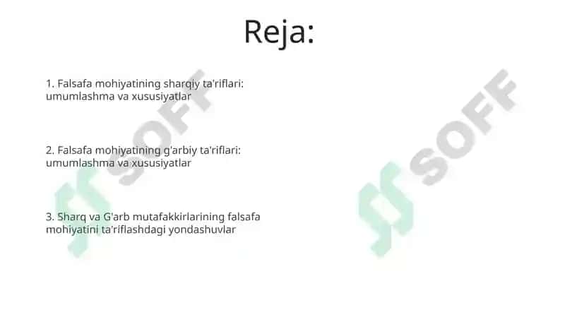 Sharq va G'arb falsafasi mohiyati 2