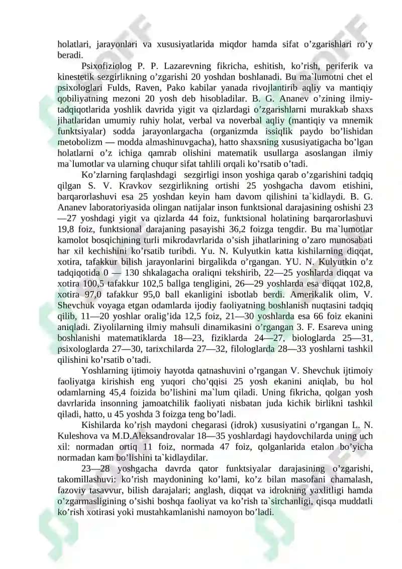 Yoshlik davri va uning o’ziga xos psixologik xususiyatlari 2