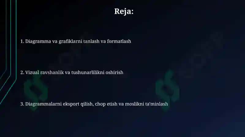 Diagrammalar va grafikalar turlari 2