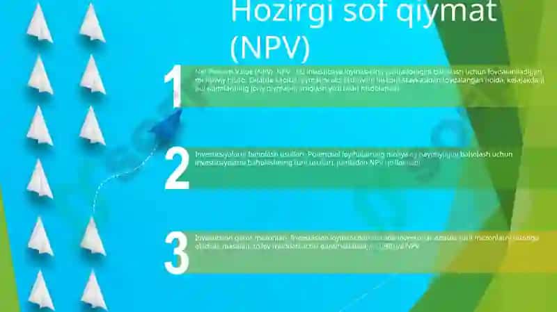 Investitson Loyihalarni Baxolash Mezonlari 2