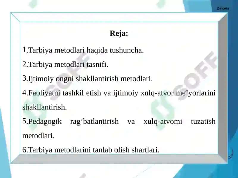 TARBIYANING UMUMIY METODLARI 2