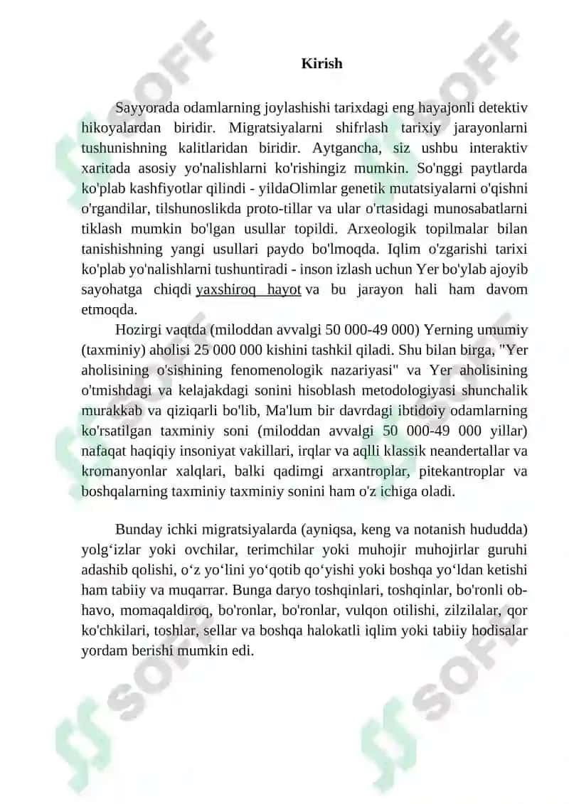 MIGRATSIYA VA ODAM MIGRATSIYASI 2