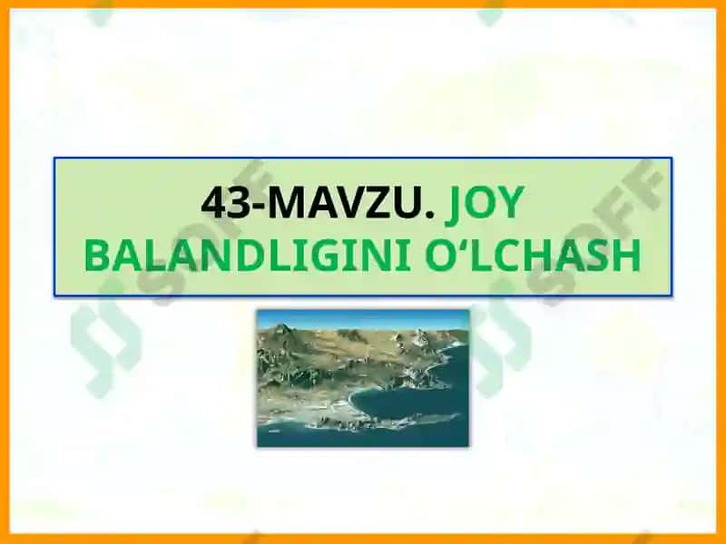 JOY BALANDLIGINI O‘LCHASH 2