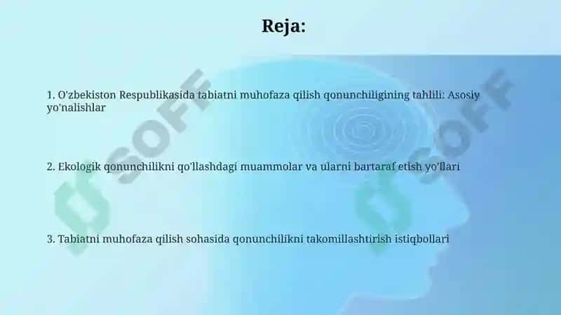 Tabiatni muhofaza qilish qonunchiligi tahlili 2