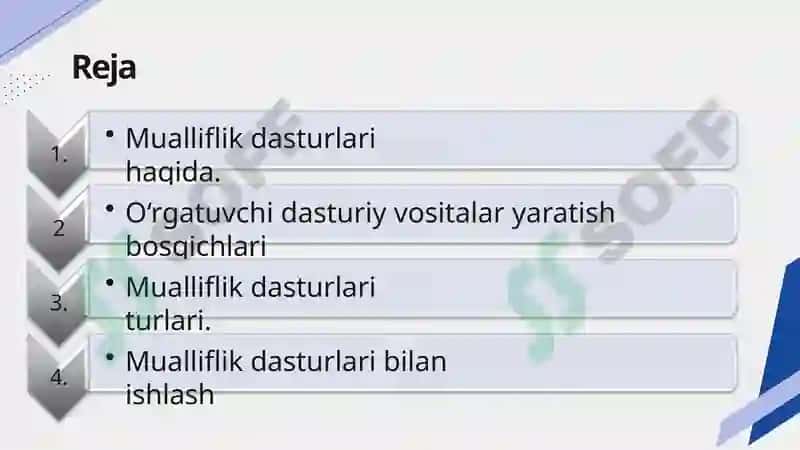 Mualliflik dasturlari yordamida o‘rgatuvchi dasturiy vositalar yaratish 2