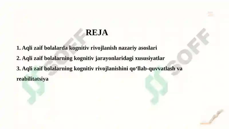 Aqli zaif bolalarning kognitiv rivojlanish xususiyatlari 2
