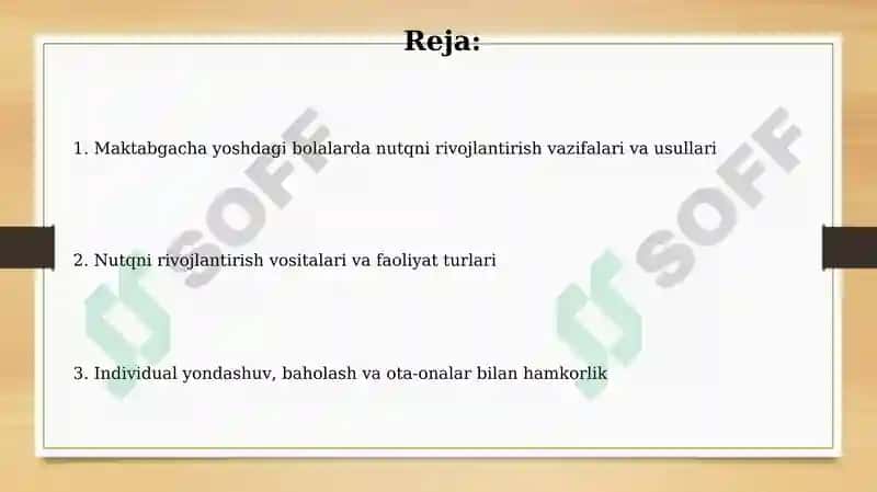 Maktabgacha kichik yoshdagi bolalar nutqini o'stirishning vazifa,metod va vositalari 2