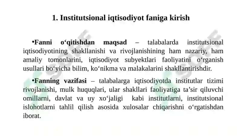 Institutsional iqtisodiyot 2