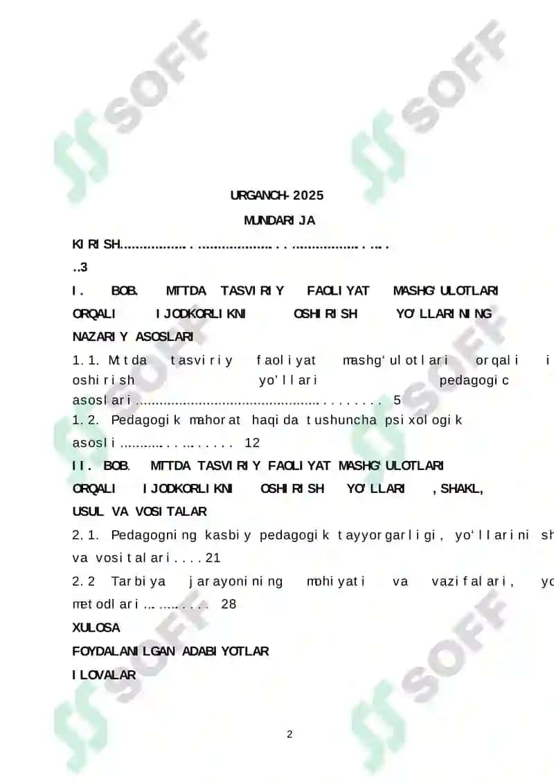 Maktabgacha ta’lim tashkilotida tasviriy faoliyat mashg‘ulotlari orqali ijodkorlikni oshirish yo’llari 2