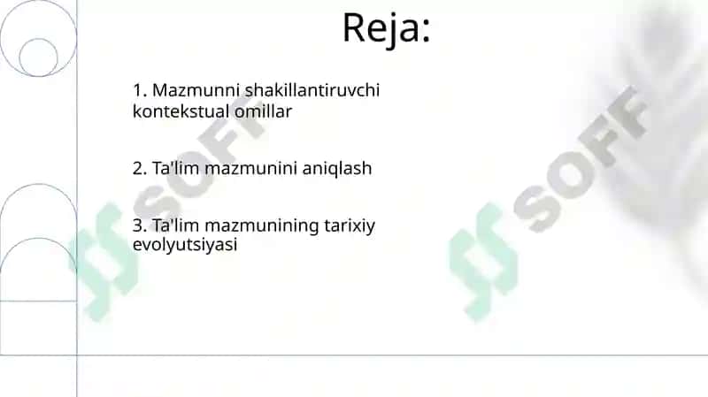 Ta'lim mazmunining belgilanishi va uning tarixiy xarakterini tahlil qiling 2