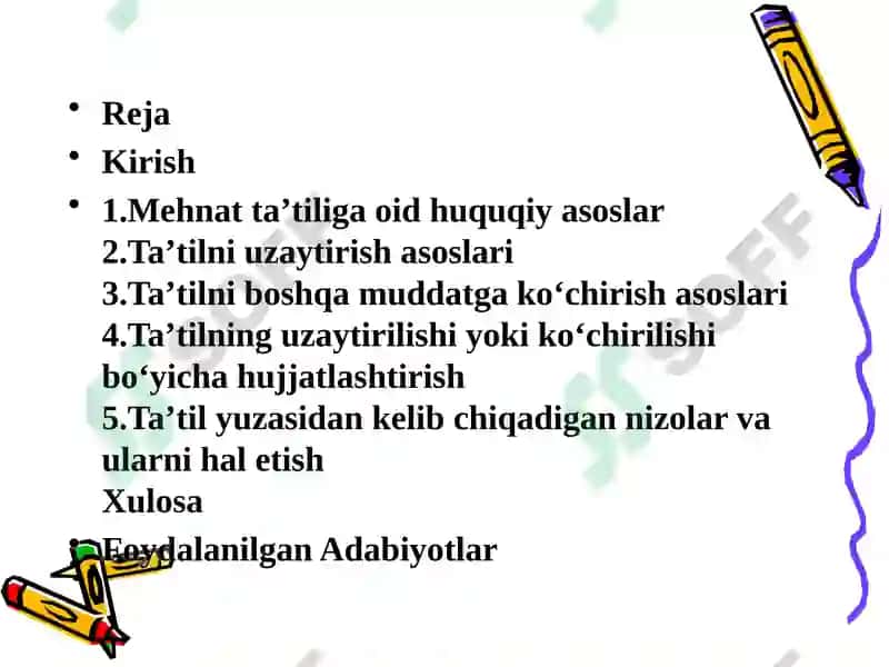 Mehnat ta'tili huquqiy asoslari 2