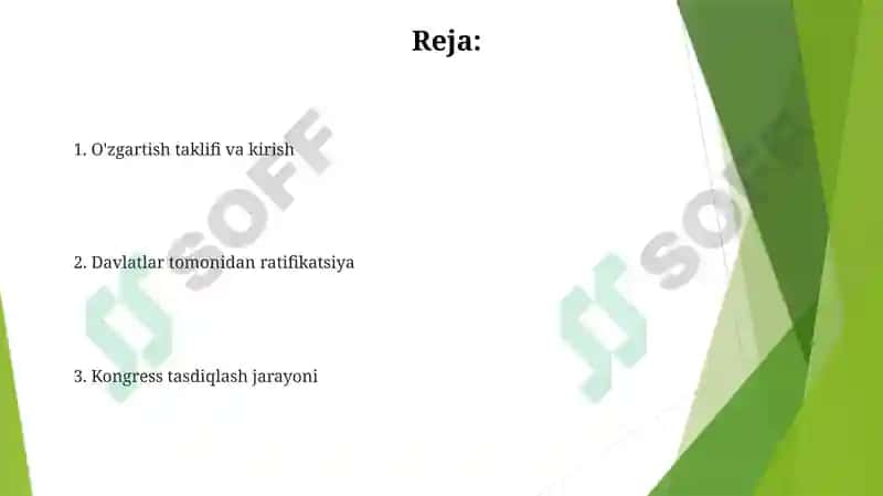 Konstitutsiyaga oʼzgartirish va qoʼshimchalar kiritish tushunchasi va tartibi 2