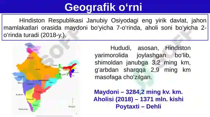 Hindiston Respublikasi Geografiyasi 2