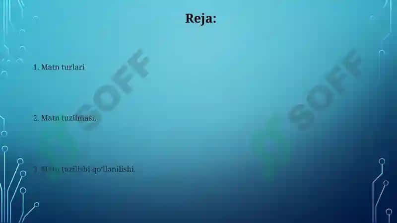 Matn turlari va tarkibi 2