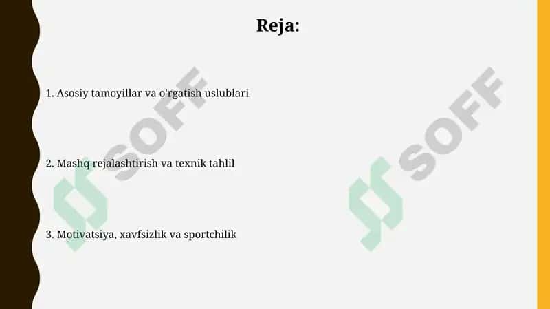 Yengilatletika turlari texnikasini o'rgatish 2