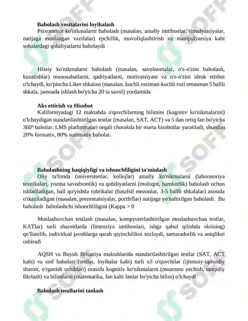 O'quvchining bilim, malaka va ko'nikmarini nazoratidagi asosoy funksiyalari qanday amalga oshiriladi 2