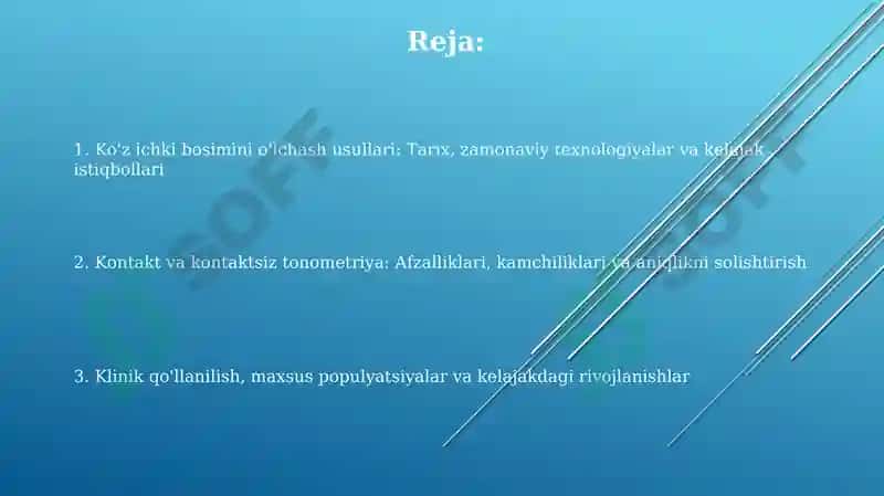 Ko'z ichki bosimini baholashning innovation usullari 2