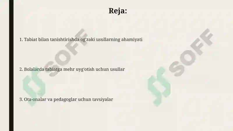 Bolalarni tabiat bilan tanishtirishda og'zaki metoddan foydalanish va uning mohiyati 2
