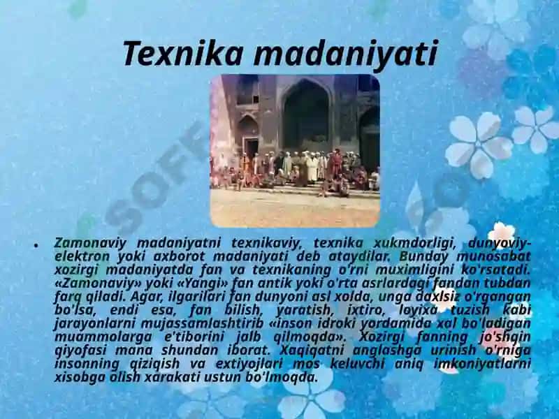 Zamonaviy madaniyat va texnika 2