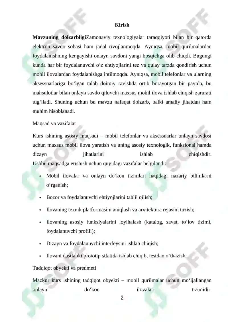 Mobil telefonlar va aksessuarlar onlayn magazin mobil ilovasi 2