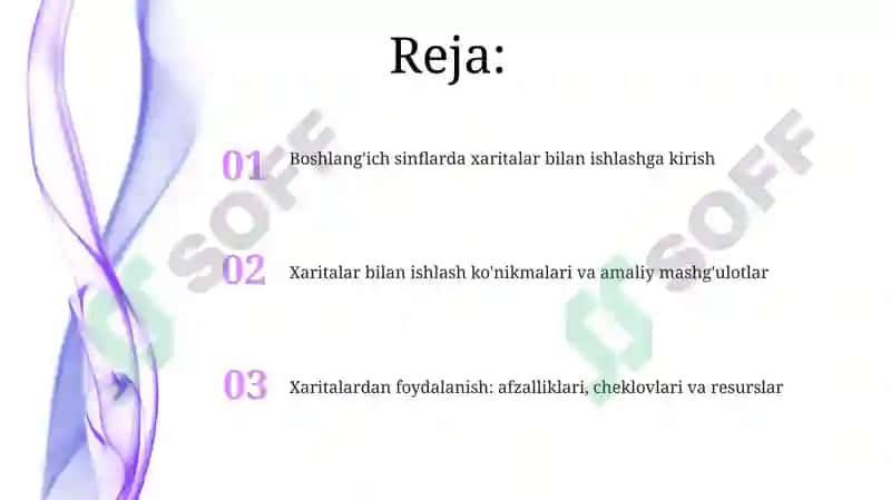 Boshlang'ich sinf tabiiy fan darslari daxaritalar bilan ishlashni o'rganish 2