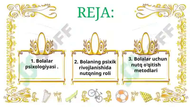 Bolaning psixik rivojlanishida nutqning rolini yoritish 2