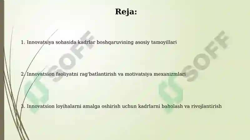 Innovatsion sohada kadrlarni boshqarish mexanizmi 2