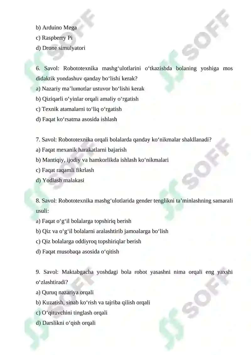 Maktabgacha yoshdagi bolalarni robototexnikaga o'rgatish yo'llari 2