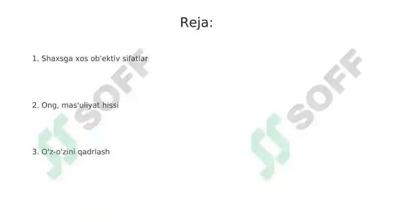 Shaxsga xos ob'ektiv sifatlar 2