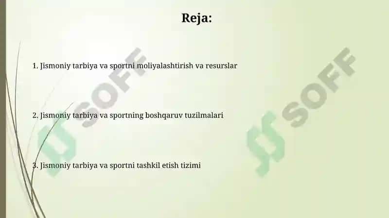 Jismoniy tarbiya va sportni tashkil etish 2