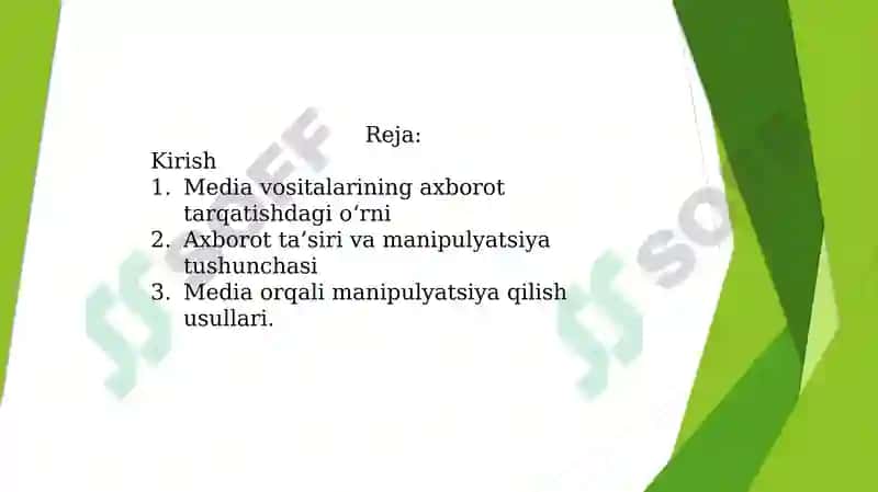 Mediavositalarida axborotning ta'siri va manipulyatsiyasi 2