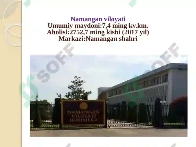 Namangan viloyati iqtisodiy va ijtimoiy geografiyasi 2