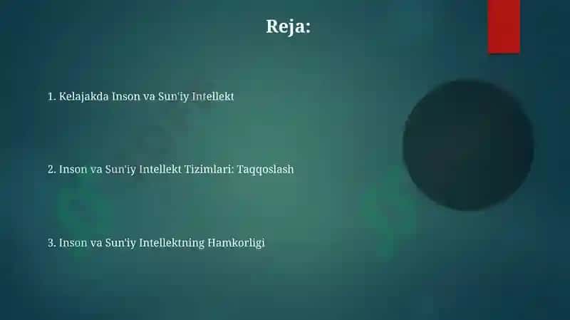 Inson va Sun'iy Intellekt Tizimlari 2