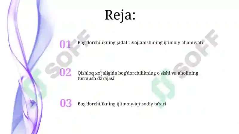 Bog'dorchilikning jadal rivojlanishining ijtimoiy-iqtisodiy ahamiyati 2