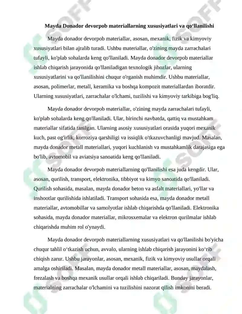 Mayda Donador devorpob materiallar 2