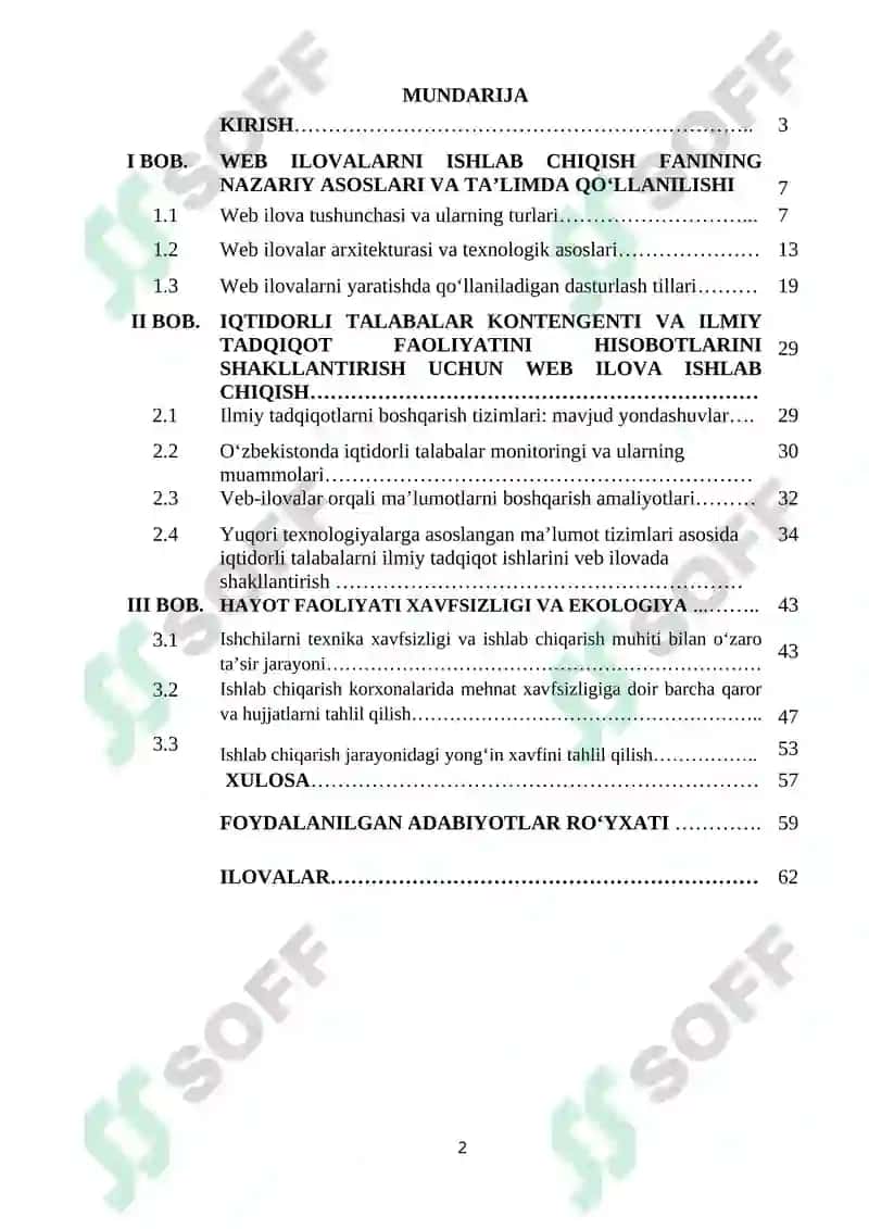 IQTIDORLI TALABALAR KONTENGENTI VA ILMIY TADQIQOT FAOLIYATINI HISOBOTLARINI SHAKLLANTIRISH UCHUN WEB ILOVA ISHLAB CHIQISH 2