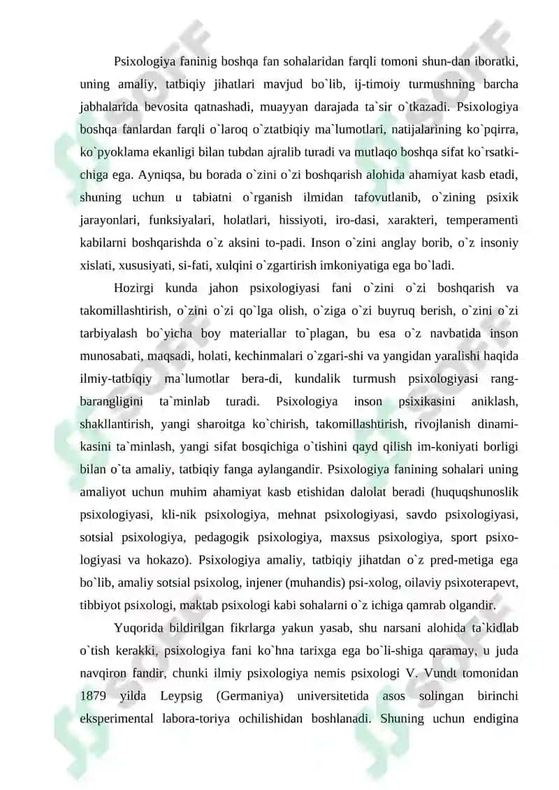 Psixologiya fanining predmeti, maqsadi va vazifalari 2