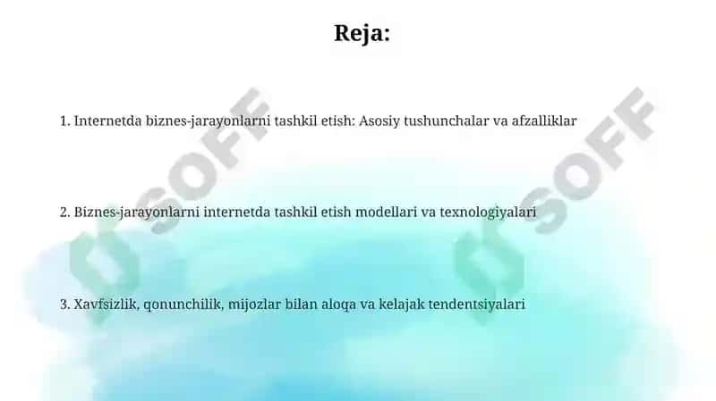 Internetda biznes-jarayonlarni tashkil etish 2